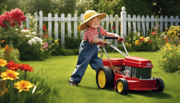 Petite tondeuse à gazon enfant : stimulez l’imagination au jardin
